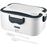 Unold 58850 scaldavivande elettrico 35 W 1,5 L Grigio, Bianco Adulto, Scatola per il pranzo bianco/grigio scuro, 1,5 L, Grigio, Bianco, Adulto, Rettangolare, Plastica, Acciaio inox, Acciaio inox