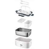 Unold 58850 scaldavivande elettrico 35 W 1,5 L Grigio, Bianco Adulto, Scatola per il pranzo bianco/grigio scuro, 1,5 L, Grigio, Bianco, Adulto, Rettangolare, Plastica, Acciaio inox, Acciaio inox