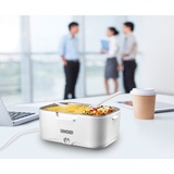 Unold 58850 scaldavivande elettrico 35 W 1,5 L Grigio, Bianco Adulto, Scatola per il pranzo bianco/grigio scuro, 1,5 L, Grigio, Bianco, Adulto, Rettangolare, Plastica, Acciaio inox, Acciaio inox
