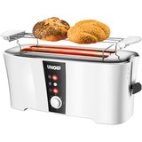 Unold Design Dual 4 fetta/e 1350 W Nero, Bianco, Tostapane bianco/Nero, 4 fetta/e, Nero, Bianco, Plastica, Acciaio inox, Pulsanti, Livello, Manopola, Bianco, 1350 W