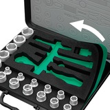 Wera 05003594001 chiave a tubo Set di chiavi a bussola 43 pezzo(i), Set di strumenti Set di chiavi a bussola, 43 pezzo(i), Nero, Cromo, Verde, CE, Manico della chiave a cricchetto, 3/8"