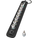 Wera 05003882001 bussola e set di bussole, chiave combinata   Nero/Argento, Set di bussole, 1/4", Metrico, 9 testina/e, 40,8,9,10,15,20,25,27,30 mm