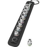 Wera 05003883001 bussola e set di bussole, chiave combinata   Nero/Argento, Set di bussole, 1/4", Metrico, 9 testina/e, 5,5.5,6,7,8,10,11,12,13 mm
