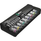 Wera 8100 SB 8 Set di chiavi a bussola, Set di strumenti Nero/Argento, Set di chiavi a bussola, Nero, Cromo, CE, Manico della chiave a cricchetto, 1 pezzo(i), 3/8"