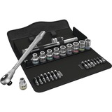 Wera 8100 SC 7 Set di chiavi a bussola, Set di strumenti Set di chiavi a bussola, Nero, Cromo, CE, Manico della chiave a cricchetto, 1 pezzo(i), 1/2"