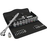 Wera 8100 SC 8 Set di chiavi a bussola, Set di strumenti Set di chiavi a bussola, Nero, Cromo, CE, Manico della chiave a cricchetto, 1 pezzo(i), 1/2"