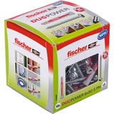 fischer DUOPOWER 6 x 50 S PH LD 50 pezzo(i) 5 cm, Tassello grigio chiaro/Rosso, Calcestruzzo aerato autoclavato, Mattone, Cemento, Gypsum fibre board, Muratura, Cartongesso, Nylon, Grigio, 6 mm, 5 cm, 6 mm