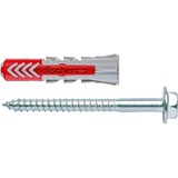 fischer DUOPOWER 6 x 50 S PH LD 50 pezzo(i) 5 cm, Tassello grigio chiaro/Rosso, Calcestruzzo aerato autoclavato, Mattone, Cemento, Gypsum fibre board, Muratura, Cartongesso, Nylon, Grigio, 6 mm, 5 cm, 6 mm
