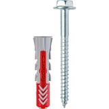 fischer Dübel DUOPOWER 10x50 S LD, Tassello grigio chiaro/Rosso