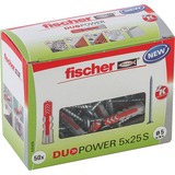 fischer Dübel DUOPOWER 5x25 S LD, Tassello grigio chiaro/Rosso