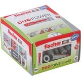 fischer Dübel DUOPOWER 8x40 LD, Tassello grigio chiaro/Rosso