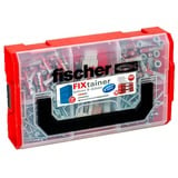 fischer FIXtainer 306 150 pezzo(i) Kit di viti e tasselli a muro, Tassello grigio chiaro/Rosso, Kit di viti e tasselli a muro, Cemento, Grigio, 150 pezzo(i), Scatola