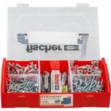 fischer FIXtainer 306 150 pezzo(i) Kit di viti e tasselli a muro, Tassello grigio chiaro/Rosso, Kit di viti e tasselli a muro, Cemento, Grigio, 150 pezzo(i), Scatola