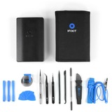 iFixit EU145307-4 strumento di riparazione di dispositivi elettronici, Set di strumenti Nero/Blu, Kit di strumenti, Universale, Plettro per apertura, Cacciavite, Spudger, Ventosa, Pinza, Nero, Blu, Acciaio inossidabile, Piatto, Torx di sicurezza, Chiave inglese, Torcia, 3 pinzette