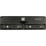 DeLOCK 47230 box per lettore ottico 13,3 cm (5.25") SATA III Nero, Telaio di montaggio Nero, 13,3 cm (5.25"), SATA III, Nero, Alluminio, 146,2 mm, 149,7 mm