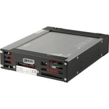 ICY BOX IB-138SK-B-II Pannello portante Nero, Inquadramento Nero, Pannello portante, Nero, 2.5", SATA, Alluminio, 1 ventola(e), Vendita al dettaglio