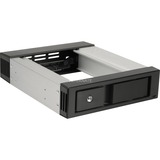 ICY BOX IB-158SSK-B 13,3 cm (5.25") Pannello portante Nero, Inquadramento Nero, 13,3 cm (5.25"), Pannello portante, Nero, 3.5", SATA, SATA II, SATA III, Alluminio