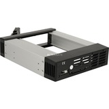 ICY BOX IB-158SSK-B 13,3 cm (5.25") Pannello portante Nero, Inquadramento Nero, 13,3 cm (5.25"), Pannello portante, Nero, 3.5", SATA, SATA II, SATA III, Alluminio