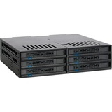 Icy Dock MB326SP-B array di dischi Rastrelliera (1U) Nero, Inquadramento Nero, HDD, SSD, Serial ATA III, 2.5", 6 Gbit/s, Rastrelliera (1U), Nero