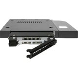 Icy Dock MB411SPO-B pannello drive bay Nero, Inquadramento Nero, 2.5", SATA, Serial Attached SCSI (SAS), Nero, Metallo, 6 Gbit/s, HDD, SSD