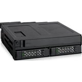 Icy Dock MB602SPO-B pannello drive bay Nero, Copri forno Nero, Nero, Metallo, 9.5,12.7 mm, 1 ventola(e), 4 cm, 12 Gbit/s