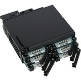 Icy Dock MB606SPO-B pannello drive bay Nero, Inquadramento Nero, Nero, Metallo, 1 ventola(e), 4 cm, 12 Gbit/s, CE, REACH