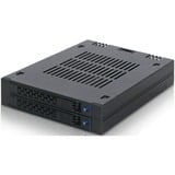 Icy Dock MB742SP-B pannello drive bay Nero, Inquadramento Nero, Nero, Metallo, Plastica, 9.5 mm, 12 Gbit/s, CE, REACH, 101,6 mm
