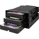 Icy Dock MB830SP-B contenitore di unità di archiviazione Box esterno HDD Nero 3.5", Inquadramento Nero, Box esterno HDD, 3.5", SAS, SATA, 6 Gbit/s, Hot-swap, Nero