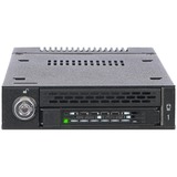 Icy Dock MB833M2K-B contenitore di unità di archiviazione Box esterno SSD Nero M.2, Inquadramento Nero, Box esterno SSD, M.2, SAS, 32 Gbit/s, Nero