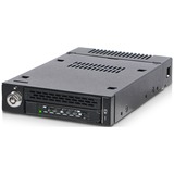 Icy Dock MB833M2K-B contenitore di unità di archiviazione Box esterno SSD Nero M.2, Inquadramento Nero, Box esterno SSD, M.2, SAS, 32 Gbit/s, Nero