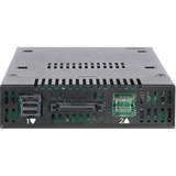 Icy Dock MB833M2K-B contenitore di unità di archiviazione Box esterno SSD Nero M.2, Inquadramento Nero, Box esterno SSD, M.2, SAS, 32 Gbit/s, Nero