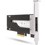 Icy Dock MB840M2P-B scheda di interfaccia e adattatore Interno M.2, Telaio di montaggio Nero/Argento, PCIe, M.2, PCIe 3.0, Nero, Argento, Passivo, 32 Gbit/s