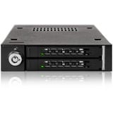 Icy Dock MB992SK-B docking station per unità di archiviazione, Inquadramento Nero, HDD, SSD, SATA, Seriale ATA II, Serial ATA III, 2.5", 6 Gbit/s, Metallo, HDD, Potenza