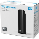 WD Elements Desktop disco rigido esterno 12000 GB Nero, Hard-disk Nero, 12000 GB, 3.2 Gen 1 (3.1 Gen 1), Nero