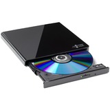Hitachi-LG Data Storage Slim Portable DVD-Writer lettore di disco ottico DVD±RW Nero, masterizzatore DVD esterno Nero, Nero, Vassoio, Desktop/Notebook, DVD±RW, USB 2.0, 60000 h, Vendita al dettaglio