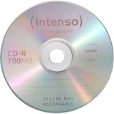 Intenso INT-1001124 CD vergini, CD supporti vergine 52x, CD-R, 120 mm, 700 MB, Fuso, 25 pz