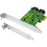 Dawicontrol DC-600E controller RAID 5 Gbit/s, Controllore SATA, Seriale ATA II, Serial ATA III, 0, 1, JBOD, 5 Gbit/s, Marvell 88SE9128, Windows 7 Home Premium, Windows 7 Home Premium x64, Windows 7 Professional, Windows 7 Professional..., A mezza altezza (profilo basso), Bulk