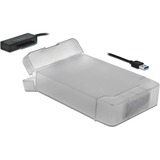 DeLOCK 64086 scheda di interfaccia e adattatore Interno SATA, Convertitore Nero, USB tipo A, SATA, Trasparente, 6 Gbit/s, Windows 10, Windows 7, Windows 8.1, ChromeOS