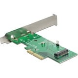 DeLOCK 89370 scheda di interfaccia e adattatore Interno M.2, Controllore PCIe, M.2, Verde, Grigio