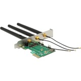 DeLOCK 89568 scheda di interfaccia e adattatore Interno M.2, Scheda di rete PCI-E, M.2, USB, Scatola, Wireless