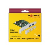 DeLOCK 90298 scheda di interfaccia e adattatore Interno USB 3.2 Gen 1 (3.1 Gen 1), Controller USB PCIe, USB 3.2 Gen 1 (3.1 Gen 1), PCIe 3.0, Cina, Asmedia ASM3142, 10 Gbit/s