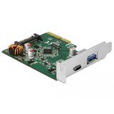 DeLOCK 90299 scheda di interfaccia e adattatore Interno USB 3.2 Gen 1 (3.1 Gen 1), Controller USB PCIe, USB 3.2 Gen 1 (3.1 Gen 1), PCIe 3.0, Cina, Asmedia ASM3142, 10 Gbit/s