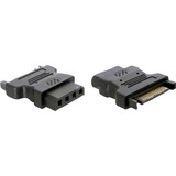 DeLOCK Adapter Power - IDE drive > 4 Pin SATA 15 p IDE 4p Nero, Adattatore Nero, SATA 15 p, IDE 4p, Nero