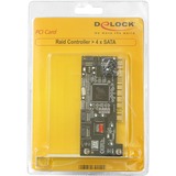 DeLOCK Controller SATA, 4 port w/ Raid, Controllore 4 port w/ Raid, 32-Bit PCI 2.2, Lite retail