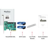 HighPoint RocketRAID 640L scheda di interfaccia e adattatore Interno SATA, Controller Serial ATA PCIe, SATA, PC, 6 Gbit/s, 0, 1, 5, 10, 50, JBOD, 5 - 55 °C, Vendita al dettaglio