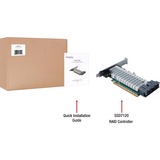 HighPoint SSD7120 controller RAID PCI Express x8 3.0 8 Gbit/s, Scheda RAID PCI Express 3.0, SATA, PCI Express x8, 0, 1, 1+0, JBOD, 8 Gbit/s, Low Profile MD2 Card, CLI, API package