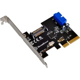 SilverStone ECU04-E scheda di interfaccia e adattatore Interno USB 3.2 Gen 1 (3.1 Gen 1), Controllore PCIe, USB 3.2 Gen 1 (3.1 Gen 1), A basso profilo, PCIe 2.0, 10 Gbit/s