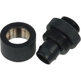 Alphacool 17078 parte e accessorio del sistema di raffreddamento del computer Guarnizione, Connessione Nero, Guarnizione, Ottone, Nero, 1/4", 20 mm, 23 mm