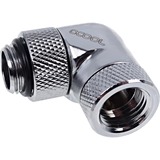 Alphacool 17261 parte e accessorio del sistema di raffreddamento del computer, Connessioni cromo, Nichel, Argento, 1/4", 90°, Maschio/Femmina, 32,5 mm, 18 mm