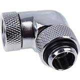Alphacool 17261 parte e accessorio del sistema di raffreddamento del computer, Connessioni cromo, Nichel, Argento, 1/4", 90°, Maschio/Femmina, 32,5 mm, 18 mm